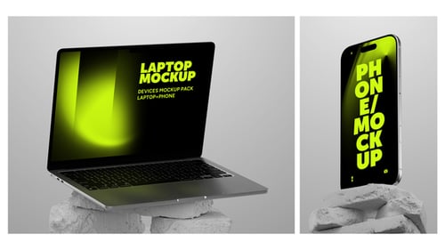 TheRocks - Mockups de ordenadores portátiles y teléfonos