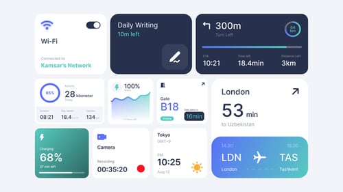 Modern Widgets UI Elements