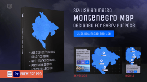 Montenegro Map – MOGRT Kit