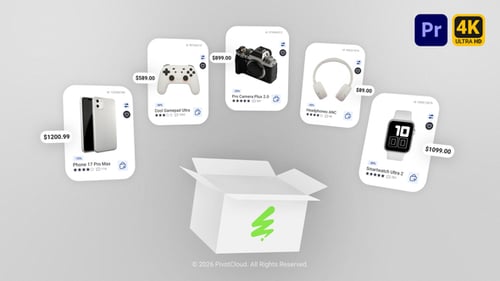 E-Commerce 3D Box and Product Cards Promo
