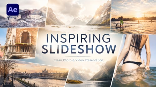 Inspiring Slideshow - Clean Photo And Video Presentation For After Effects