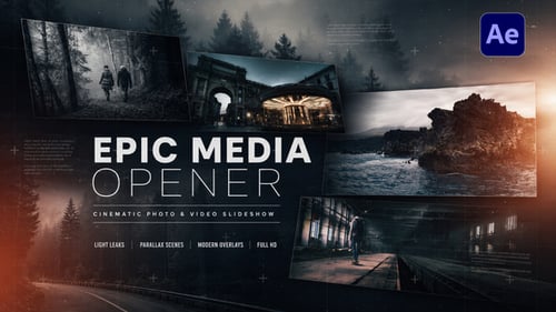 Epic Media Opener - Cinematic Slideshow Opener For After Effects