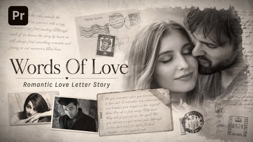 Words Of Love - Romantic Love Letter Story For Premiere Pro