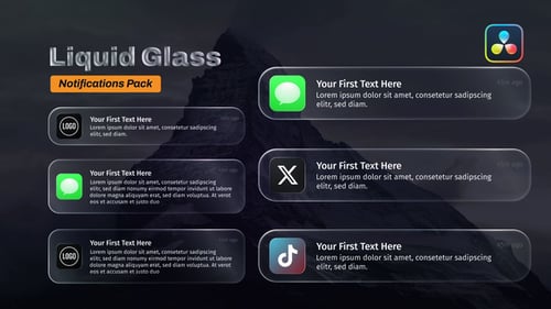 Liquid Glass Notifications - for DaVinci Resolve