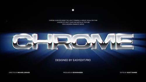 Filmmusik Chrome-Typografie