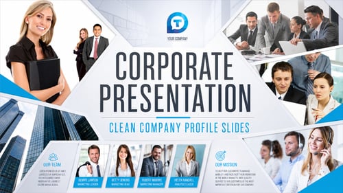 Corporate Presentation - Clean Company Profile Slides For After Effects