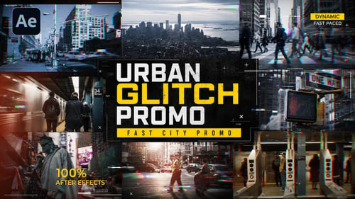 Urban Glitch Promo - Fast City Promo For After Effects