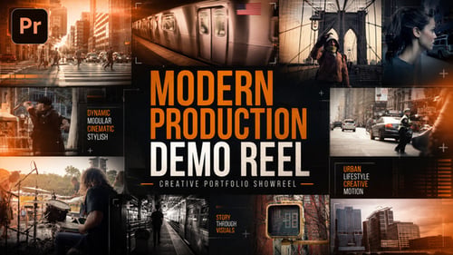 Modern Production Demo Reel - Creative Portfolio Showreel For Premiere Pro