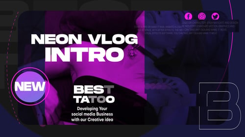 Trendiger neonfarbener Vlog