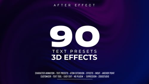 3D Text Animation Effects Presets