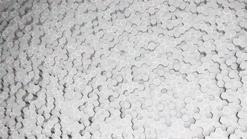 Abstract Geometric Hexagon Grid Pulsating Loop Background