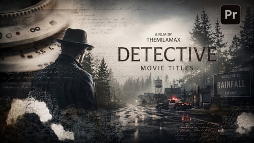 Detective Movie Titles - Mystery Film Opening Credits For Premiere Pro