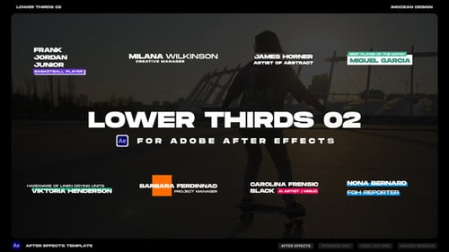 Clean Minimalist Lower Thirds for Professional Video Projects