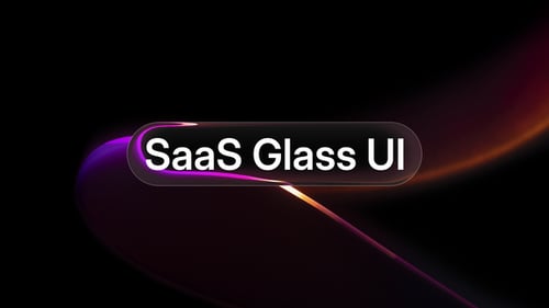 SaaS Glass UI Elements