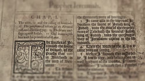 The Book Of The Jeremiah, Slider Shot, Old Paper Bible, King James Bible