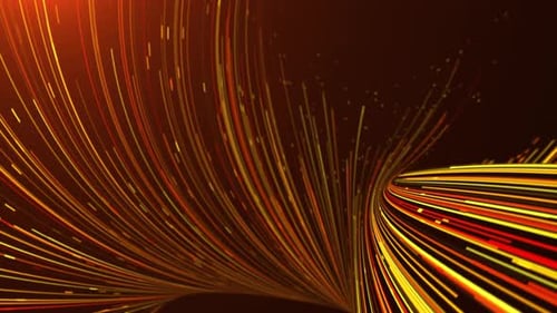 Hintergrund der abstrakten digitalen Glasfaserlinien mit beweglichen Punkten