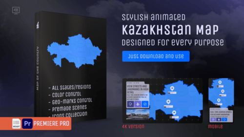 Kazakhstan Map – Republic of Kazakhstan MOGRT Kit