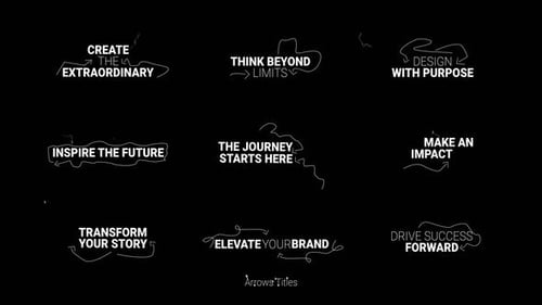 Animated Hand Drawn Sketch Arrow Titles with Modern Typography