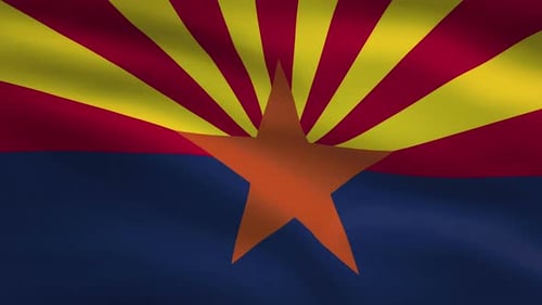 Seamless Waving Arizona State Flag Loop