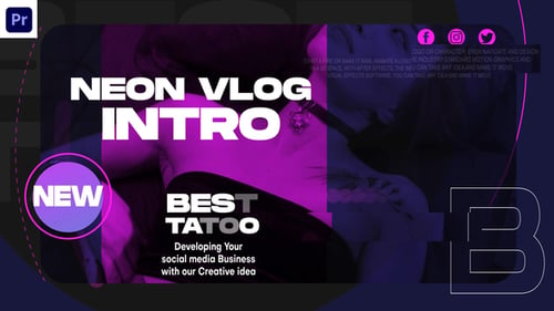 Trendiger neonfarbener Vlog