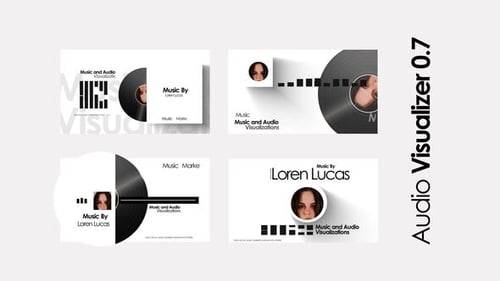 Minimal Music Audio Visualizer with Vinyl Record Animation