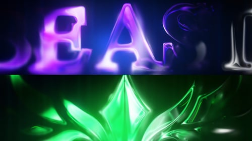 Modern Liquid Glass Neon Glossy Logo Intro