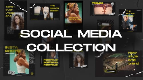 30in1 Grunge Social Media Collection