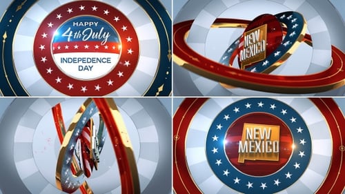 3D Patriotic Spinning Emblem Logo Reveal