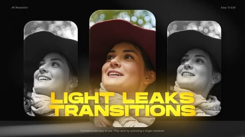 Light Leaks Transitions for Reels & Shorts