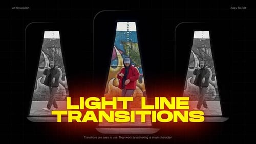 Vertical Light Line Transitions for Reels