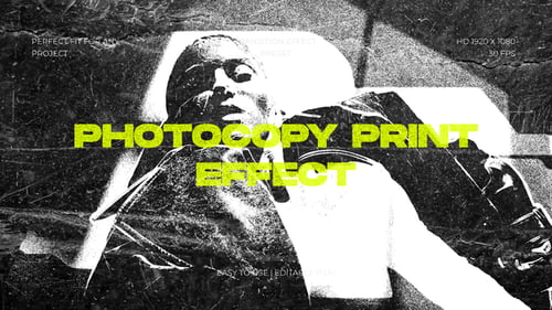 High Contrast Photocopy and Print Grunge Effect