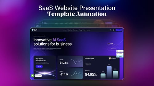 Modern SaaS Website UI Presentation Animation