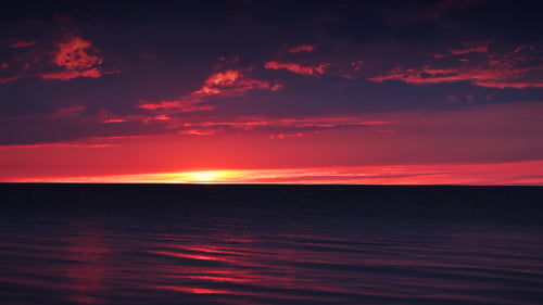 Puesta de sol en calma