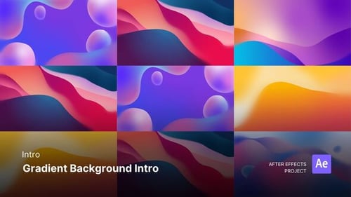 Dynamic Fluid Gradient Intro with Abstract Morphing Shapes