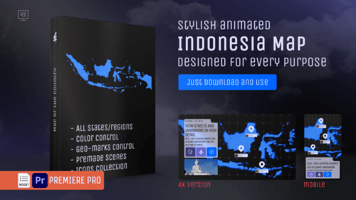 Indonesia Map – Republic of Indonesia MOGRT Kit