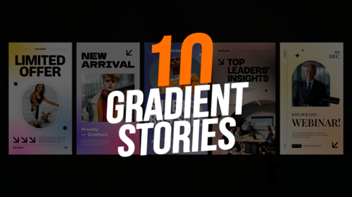 Vibrant Gradient Animated Stories for Social Media Marketing