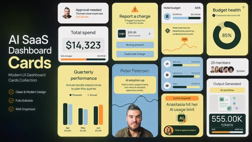 AI SaaS Dashboard Cards
