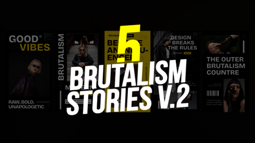 Modern Brutalist Social Media Stories for Premiere Pro