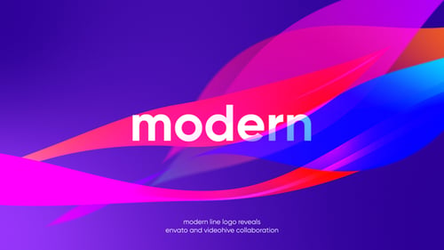 Elegant Fluid Ribbon Logo Reveal with Modern Gradients