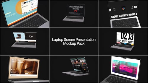 Professional 3D Laptop Device Mockup for Digital Website Presentations