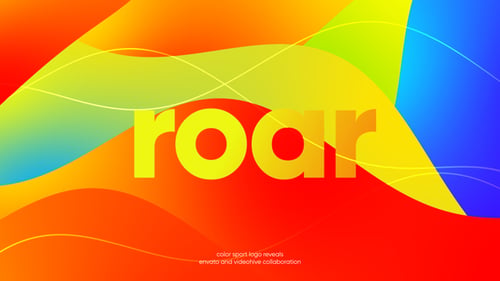 Vibrant Multi-Color Logo Reveal with Dynamic Fluid Animation