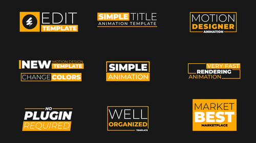 Modern Animated Text Titles Pack