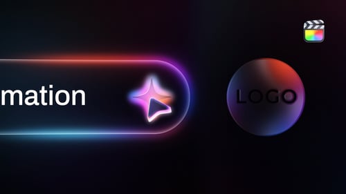 Glassmorphic AI Search Bar Logo Reveal Animation