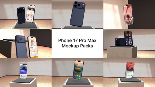 3D Mobile Smartphone Mockup Pack for App UI Presentations
