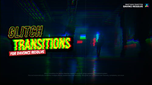 Film Glitch Transitions für Davinci Resolve