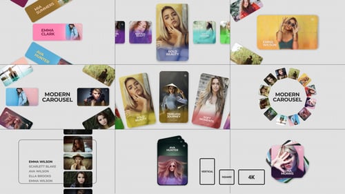 Modern Dynamic Image Carousel with Clean Card Layouts