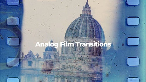 Retro Analog Film Transitions Pack with Grain and Light Leaks