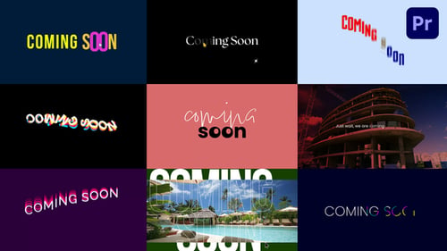 Animated Coming Soon Titles with Glitch and Modern Text Effects