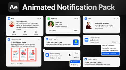 Modern Animated Notification Overlays for Social Media and UI Projects