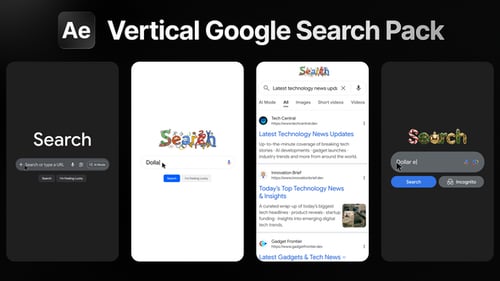 Vertical Mobile Search Engine Interface and Results UI